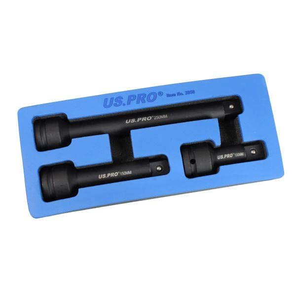 US PRO Tools 3pc 3/4" dr Impact Extension Bar Set Bars for Sockets 3950