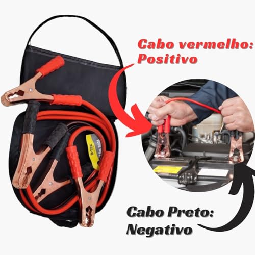 Cabo Chupeta Bateria 1200 amperes Cabo Auxiliar De Partida Cabo de Emergência Carro Caminhão Onibus