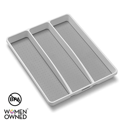 madesmart Classic Utensil Tray - White | CLASSIC COLLECTION | 3-Compartments | Kitchen