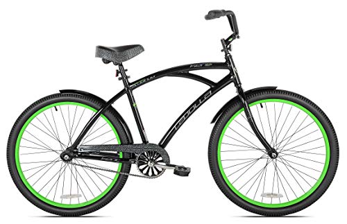 KENT 2634 La Jolla Men39;s Cruiser Bike, Black/Green