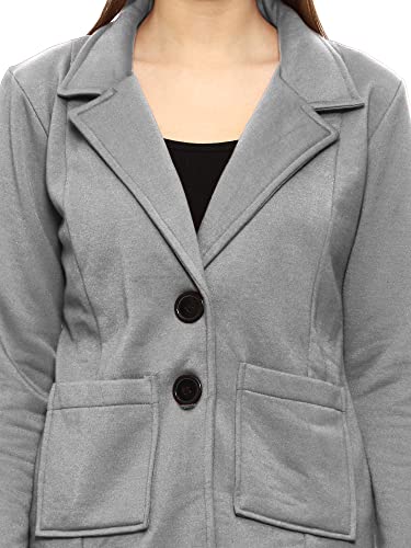 Image of ROARERS WOMEN REGULAR LENGTH POLY FLEECE SOLID COAT