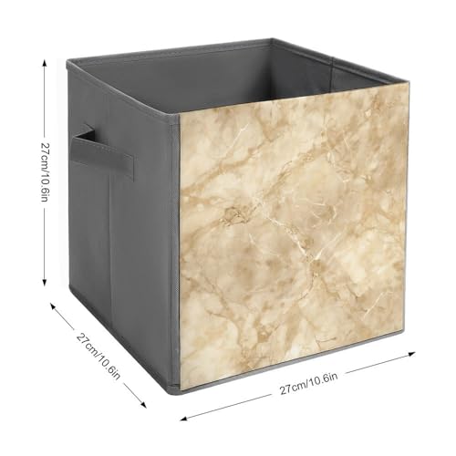 Bacs de rangement pliables marbre beige pour optimiser les placards