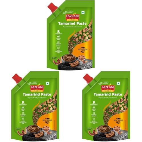 Image of Fazlani Foods Fresh Tamarind Paste | Ready-to-Use, Thick & Coarse | Tangy & Sweet Flavor | 500 grams | Pack of 3