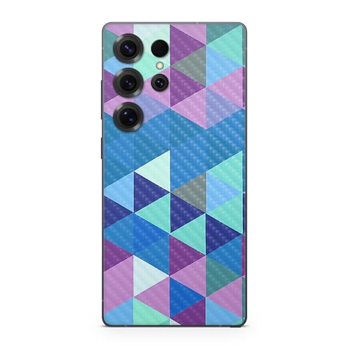 Carbon Fiber Phone Skin Compatible with Samsung Galaxy S25 Ultra - Purple Kaleidoscope - Premium 3M Vinyl Protective Wrap Decal Cover - Easy to Apply | Crafted in The USA by MightySkins