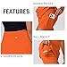 PINSPARK Tennis Skirts for Women High Waisted Athletic Skirt Quick Dry Golf Skort Lightweight Workout Skorts with Pockets Shorts, Orange Small