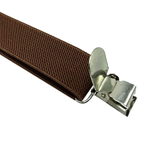 Suspenders for Women and Men | Elastic, Adjustable, Y-Back | Pant Clips, Tuxedo Braces