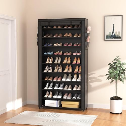 Miniatura 2 de Vicye Zapatero Tela De 11 Niveles, Organizador De Zapatos Con Funda De Tela, Zapatero Grande Y Alto Para 34-40 Pares Tacones Altos, Zapatillas, Adecuado Para Recibidor, Entrada
