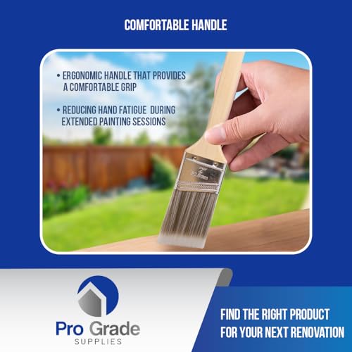 10 Pack Pro-Grade Premium Wall/Trim House Paint Brush Set Great For Professional Painter And Home Owners Painting Brushes For Cabinet Decks Fences Interior Exterior & Commercial Paintbrush. - 6