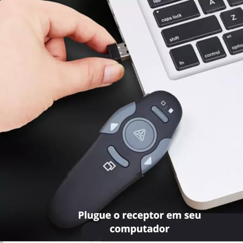 Caneta Apresentador Passador De Slides Laser Vermelho Apresentador Multimídia Controle Sem Fio Para
