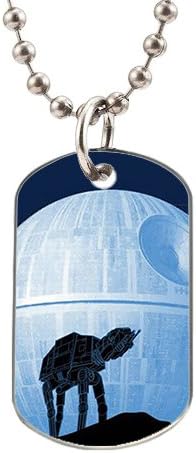 PeyTo Unique Custom-Popular Star Wars Death Star R2D2 Robot Image Custom for large size Oval Aluminum Dog Tag