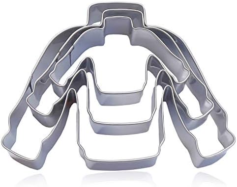 3 Piece Ugly Sweater Cookie Cutter Set - 4 1/5", 3 1/2", 2 1/2" - Christmas Winter Sweater Cookie Cutters