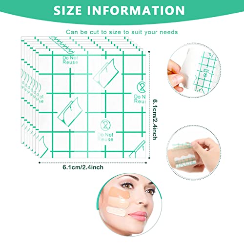 MAYCREATE® 100Pcs Hand Palette for Makeup PU Film Makeup Palette Artist Must Haves Waterproof Transparent Adhesive Makeup Mixing Tape for Foundataion Blending (2.4''x2.4",... - Image 2