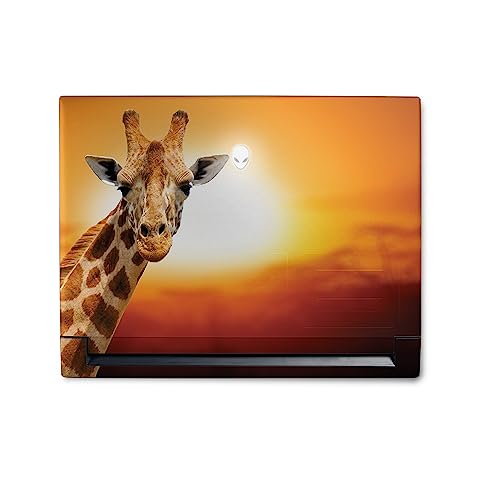 Image of MightySkins Skin Compatible with Alienware M18 R1 (2023) Full Wrap Kit - Sunset Giraffe | Protective, Durable, and Unique Vinyl Decal wrap Cover | Easy to Apply & Change Styles | Made in The USA