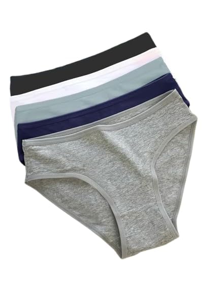 5pcs Plus Size Women's Underwear, High Cut Leg Moderate Coverage Bikini Briefs, Comfortable Stretchy Panties for Daily Use-image-23