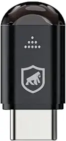 Gshield Controle Remoto Adaptador Infravermelho Universal de Celular Android para Eletrônicos com Alcance de 10 Metros e Case para Chaveiro, Mini Armor (Tipo C, Preto)