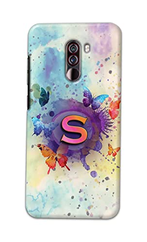 Image of PRINTFIDAA� Printed Hard Back Cover Case for Mi Poco F1 Back Cover (Alphabet S) -2808