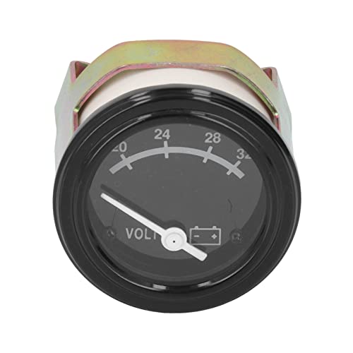 Telituny Voltímetro del Generador diesels Calibre de Voltaje 12V 24V con Cubierta Transparente a Prueba de Polvo a Prueba de Polvo para Generator