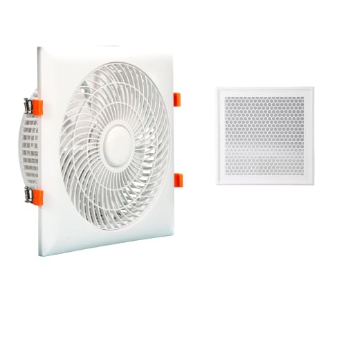 Ventilador de ventilación para techo empotrado con panel cuadrado de 30 cm y control remoto para intercambio de aire en cocina miniatura 1