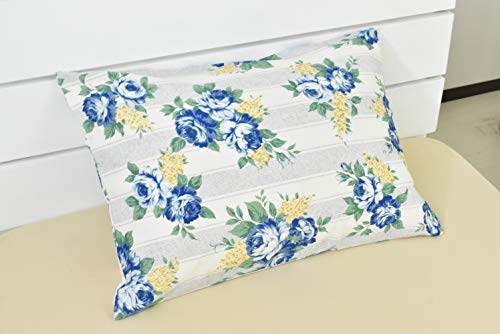 オーシン ピローケース ブルー 43×63㎝ 花柄 OS-AM10493