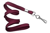 Specialist ID Maroon Flat Non-Breakaway Lanyard With Steel Swivel Hook, Sold Individually
