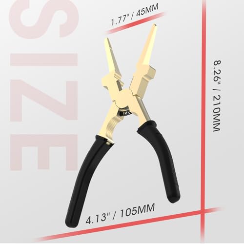 Image of YESWELDER 8 inch MIG Welding Pliers, Anti-Rust and Durable High-Carbon Steel, Black&Golden All-In-One Multifunctional MIG Pliers for Professional Welding