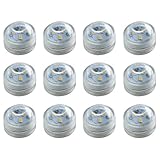 Fachhandel Plus 12er Set Teelichter mit je 3 SMD-LEDs Batteriebetrieb wasserdicht Tauchlicht