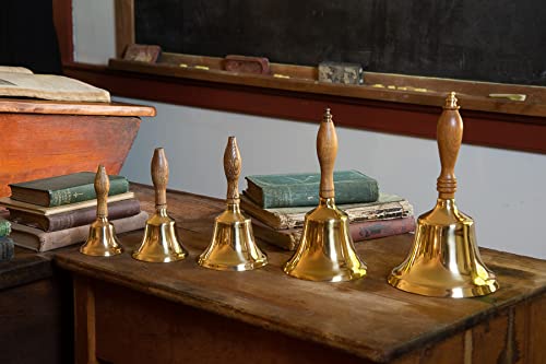 Bevin Bells - Solid Hand Bell With Wood Handle, Brass Bells Noise Maker 4K #TOP4