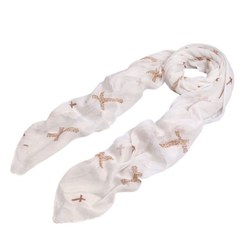 TrendsBlue Elegant Leopard Cross Animal Print Scarf2