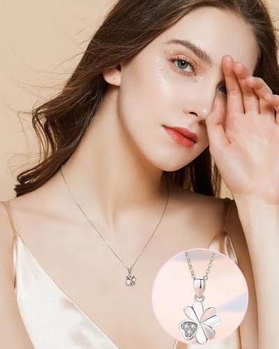 colgante trebol,trebol 4 hojas,colgante plata,Collar de plata de ley 925 para mujer, collar de la suerte con trébol de cuatro hojas, joyería para mujer,con 1 exquisita caja regalo 4 Colgante Trebol,trebol 4 Hojas,colgante Plata,collar De Plata De Ley 925 Para Mujer, Collar De La Suerte Con Trébol De Cuatro Hojas, Joyería Para Mujer,con 1 Exquisita Caja Regalo