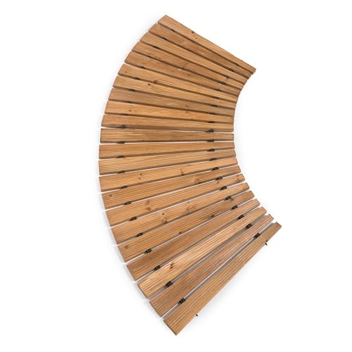 Plow & Hearth 4' Curved Outdoor Wooden Pathway...