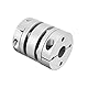 sourcing map 12mmx16mm Klemmendicht Motor Schaft Welle 2 Membran Kupplung Koppler Aluminum DE de