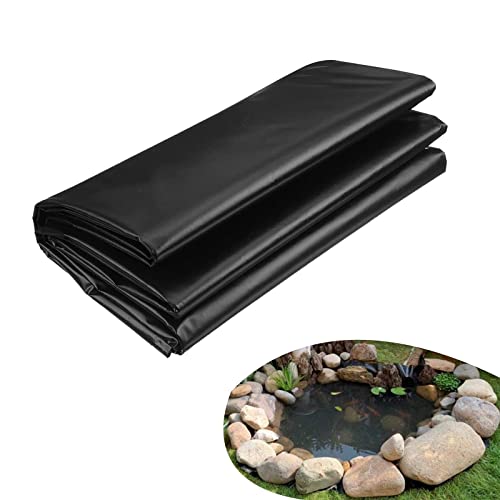 Soluti wasserdichte Teichfolie 3x3m 3x6m 4x5m 5x10m HDPE Flexibel Teichfolien Gartenpoolmembran für Fischteiche, Wasserspiele, Bäche, Springbrunnen (Größe : 3x5m(9.8x16.4ft)) Cover