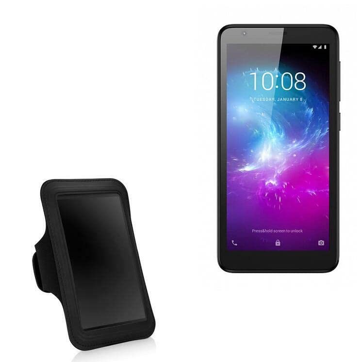 BoxWave Case Compatible with ZTE Blade A3 2019 - Sports Armband, Adjustable Armband for Workout and Running for ZTE Blade A3 2019 - Jet Black