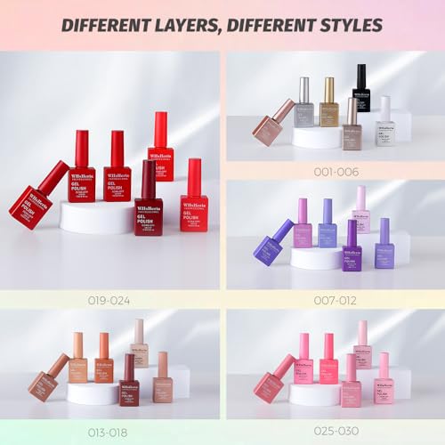 Set de 6 esmaltes en gel 15ML varios colores miniatura 7