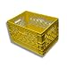 Authentic 19x13x11 6 Gallon 24 Quart Rectangular Dairy Milk Crate (YELLOW)