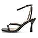 Eugisy Women's Strappy Heels Lace Up Stiletto High Heeled Sandals Square Open Toe Thong Ankle Strap Sexy Fashion Comfort Dress Shoes Party Sandals Black 41-8.5US