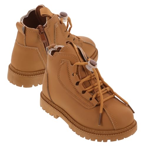 Hemobllo Botas De Cuero Para Botas Casuales De Moda Cordones Para Niñas De Ocio Para Infantiles Para Uso Diario