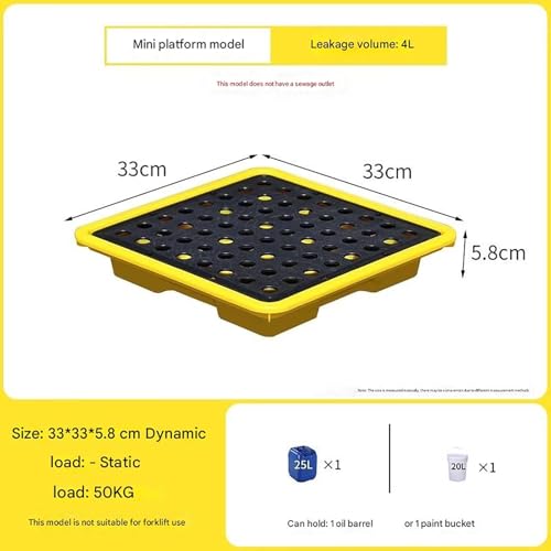 Palette de confinement industrielle robuste pour fûts avec bac de rétention intégré - 2