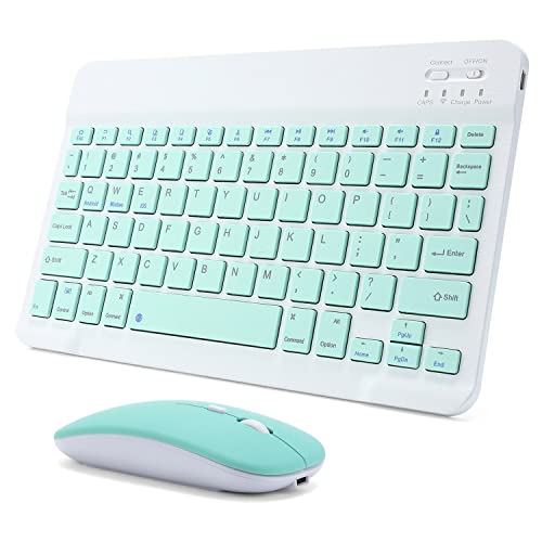 Combo de teclado e mouse Bluetooth recarregável para iPad, teclad...