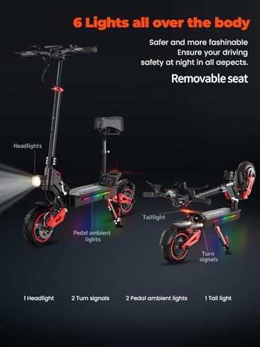 Image of Escooter 1600W Electric Scooter Adults - 31 mph & 29-34 Miles Long Range Fast Escooter with 10.5 inch Off-Road Tires, Dual Brake Full Suspension All-Terrain Electric Scooters for Teens Gifts