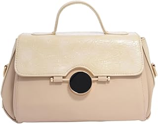 genuine Elegant leather HandBag For Women With Button Infront Of The Bag