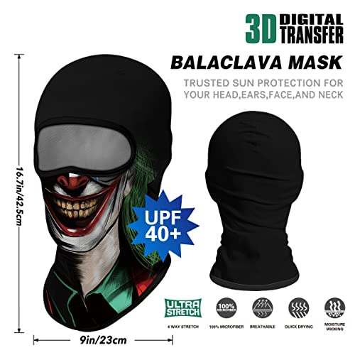 Image of Red Plume 3PCS Balaclava Full Face Mask Ski Mask UV Protection Cover Motorcycle Full Face Mask for Men Women Outdoor Sports