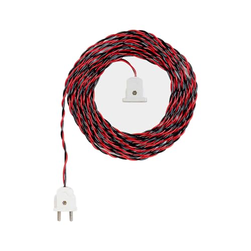 Ocko 5 m Flexible Twisted Copper Extension Wire with Male-Female Socket, Flat 2 Pin Plug | Easy Setup for Decorative Lights, Diwali, Christmas, Parties, Home Balcony, Reliable Long Reach