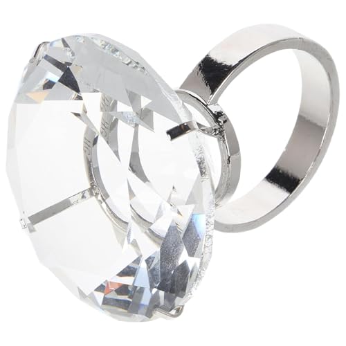NASSMOSSE Big Diamond Ring 2, 36 pouces en alliage en alliage faux diamant anneau de diamant proposition de mariage accessoires mariage ornements fête fête