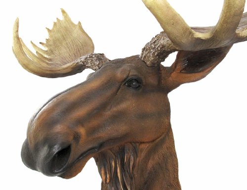 Dwk Wall Mounted Faux Taxidermy Moose Head | Rustic Home Decor Wall Art Mounted Animal Head | Lodge Wall Decor For The Home | Moose Decorations For Cabin - 23.5L #TOP1