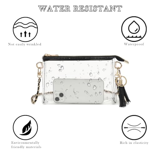 Image of YGR Womens Clear Bag for Stadium Events PVC Small Crossbody Purse for Concert, Party Sports Stadium Approved Present