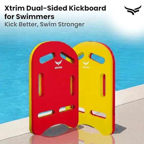 Image of VFK by Xtrim 25mm Extra Thick Swimming Kick Board, Swimming Floater for Adults & Kids, Kickboard for Beginners Training, Float Pad with All Holding Angles