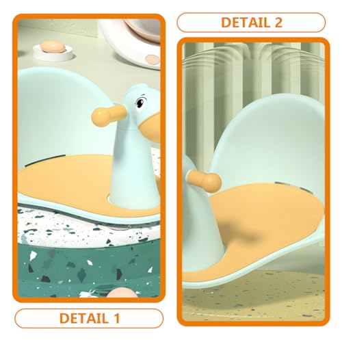 Siège de bain antidérapant bébé avec filet support et ventouses stables - 7