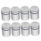 SOLUSTRE 8 Stück Edelstahl Wandabstandshalter Hohlschrauben für Plakate und Schilder...