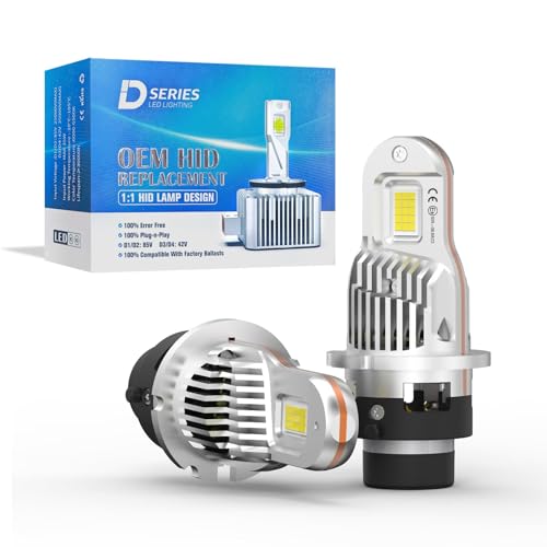 MALCUANA D2S Xenon Brenner 12V 60WD2S Scheinwerferlampe 6000K Weiß zugelassen hitzebeständig & effiziente Wärmeableitung für Abblendlicht & Fernlicht Ersatzlampen 2 Stück